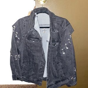 Denim distressed jacket
